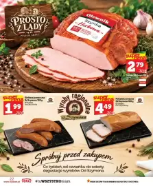 Topaz gazetka tydzień 42 Strona 22: Polędwica swojska Od Szymona €4,49, Szynka Herbowa Olewnik €2,79
