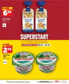 Topaz gazetka tydzień 42 Strona 3: Serek wiejski Piątnica €2,49, Bułeczki mleczne Dan Cake €6,99
