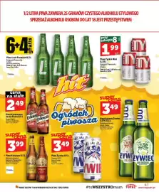 Topaz gazetka tydzień 42 Strona 41: Piwo Lech Premium €4,49, Piwo bezalkoholowe Napój piwny Żywiec Melonżada €3,49