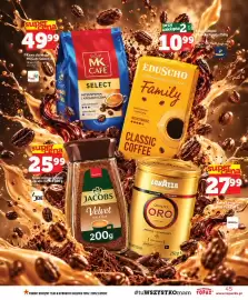 Topaz gazetka tydzień 42 Strona 45: Kawa ziarnista MK Cafe Select €49,99, Kawa rozpuszczalna Jacobs Velvet €25,99