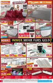 Norma Prospekt woche 43 Seite 12: XL-Premium-Rollenbox €9,99, Dekokissen "Peppo" €8,99
