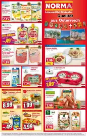 Norma Prospekt woche 43 Seite 13: Schlierbacher Bio-Schlosskäse €1,99, Pfanner Eistee €0,49