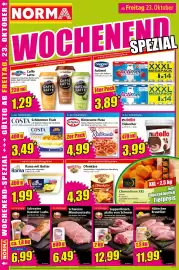 Norma Prospekt woche 43 Seite 16: Dr.Oetker Ristorante Pizza €4,99, Rama mit Butter €1,99