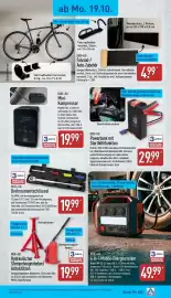 Aldi Nord Prospekt woche 43 Seite 15: RIDE+GO Powerbank mit Starthilfefunktion €29,99, RIDE+GO Fahrrad-/Auto-Zubehör €4,99