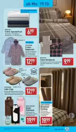 Aldi Nord Prospekt woche 43 Seite 17: NOVITESSE Frottee-Spannbetttuch €6,99, HOME CREATION Blickdichte Vorhänge €19,99