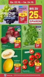 Aldi Nord Prospekt woche 43 Seite 30: Spinat €1,49, Zwiebeln rot €0,89