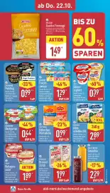 Aldi Nord Prospekt woche 43 Seite 32: Zott Sahne-Joghurt €0,39, MILRAM Käsescheiben XXL €2,89
