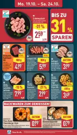 Aldi Nord Prospekt woche 43 Seite 4: GOLDEN SEAFOOD Lachsfiletportionen €7,99, Schinkengulasch €2,59