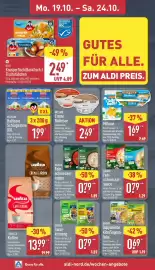 Aldi Nord Prospekt woche 43 Seite 6: IGLO Knusperfisch/Backfisch-/Fischstäbchen €2,49, MILSANI Creme Noblesse €2,49