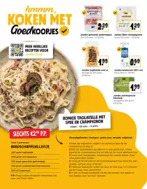 Jumbo folder week 42 Pagina 18: Jumbo gerookte spekreepjes €2,29, Jumbo kookroom €0,49