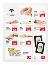 Feneberg Prospekt Seite 2: Lyoner im Ring €1,29, Fleischkäse €1,29