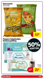 Kruidvat folder week 42 Pagina 31: Pampers babydoekjes €2,15, Sore cheese puffs €1,49