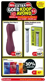 Kruidvat folder week 42 Pagina 5: Durex condooms €6,99, Philips oneblade eerste scheerbeurt €16,99