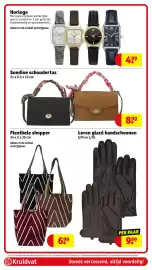 Kruidvat folder week 42 Pagina 63: Suedine schoudertas €8,99, Horloge €4,99