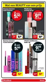 Kruidvat folder week 42 Pagina 79: Essence mascara I Love Extreme €5,00, L'Oréal wenkbrauw-make-up €9,99