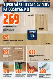 Obs Bygg kundeavis Side 6: SKOG BY PERGO LAMINATGULV LIGHT NATURAL OAK €129,00, HAV BY PERGO VINYLGULV €269,00