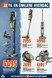 Obs Bygg kundeavis Side 7: RYOBI ONE+ RHFC18BL-0 3-I-1 GULVVASKER €4.990,00