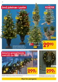 Rusta kundeavis uke 42 Side 10: Kunstig dekorasjonstre i potte €29,90, Girlander Cluster €299,00