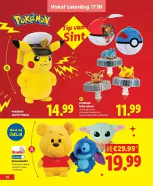 Lidl folder | Speelgoed Pagina 10: Knuffel Pikachu €14,99, Simba Disney knuffel €19,99