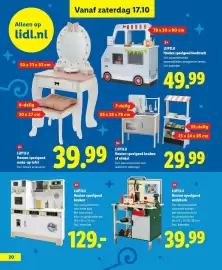 Lidl folder | Speelgoed Pagina 20: Lupilu Houten speelgoed keuken €129,00, Parkside Houten speelgoed werkbank €39,99