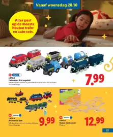 Lidl folder | Speelgoed Pagina 25: Lupilu Houten treinbaanset €12,99, Lupilu Bestuurbare trein €9,99