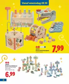 Lidl folder | Speelgoed Pagina 26: Lupilu Houten bouwblokkenset €6,99, Lupilu Houten motoriekspeelgoed €7,99