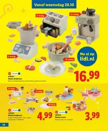 Lidl folder | Speelgoed Pagina 28: Lupilu Houten keukenset €4,99, Lupilu Houten eetset €3,99