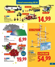 Lidl folder | Speelgoed Pagina 37: Lupilu Bouwplaten €6,99, Playmobil Sky Trails starterset €54,99