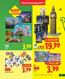 Lidl folder | Speelgoed Pagina 45: Lupilu Puzzel €3,99, 3D-puzzel night edition €19,99