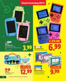 Lidl folder | Speelgoed Pagina 52: Retro spelcomputer €6,99, Tronic LCD-tekentablet €3,99