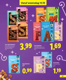 Lidl folder | Speelgoed Pagina 69: Favorina Luxe chocoladeletters €3,99, Favorina Chocoladeletter €1,69