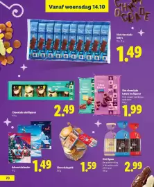 Lidl folder | Speelgoed Pagina 70: Chocolate Money €1,59, Sint figuur €2,99