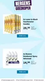 Plein.nl folder Pagina 14: Lenor In-Wash Geurbooster Gouden €29,99, Rexona Deodorant Spray Advanced €14,99