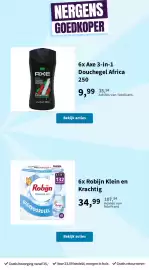 Plein.nl folder Pagina 41: Robijn Klein en Krachtig €34,99, Axe 3-in-1 Douchegeel Africa €9,99