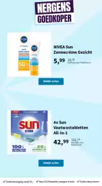 Plein.nl folder Pagina 43: Sun Vaatwastabletten All-in-1 €42,99, NIVEA Sun Zonnecrème Gezicht €5,99