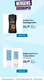 Plein.nl folder Pagina 47: Axe 3-in-1 Douchegeel Dark €11,26, Biodermal P-CL-E Crème €19,99