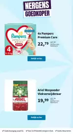 Plein.nl folder Pagina 48: Ariel Waspodder Vlekverwijderaar €19,99, Pampers premium care pants €22,79