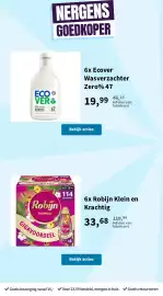 Plein.nl folder Pagina 50: Robijn Klein en Krachtig €33,68, Ecover Wasverzachter Zero% 47 €19,99