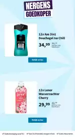 Plein.nl folder Pagina 64: Axe 3in1 Douchegeel Ice Chill €34,99, Lenor Wasverzachter Cherry €29,99
