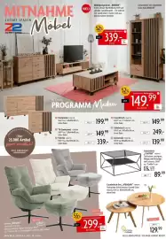 Zurbrüggen Prospekt Seite 8: Sessel „WILSON“ €299,00, Couchtisch-Set „MEAGAN“ €129,99