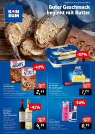KONSUM Prospekt woche 42 Seite 1: Dr. Oetker Vitalis Müsli €2,49, Red Bull Energy Drink €0,99