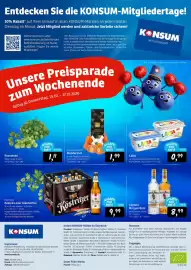 KONSUM Prospekt woche 42 Seite 12: Genussmomente Mandarinen €1,99, Captain Morgan Rum €8,99