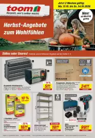 Toom Baumarkt Prospekt Seite 1: REKORD Kamin Briketts €5,89, Schwerlastregal €19,99