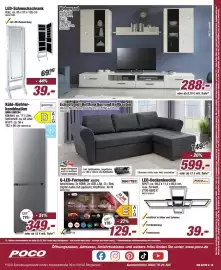 Poco Prospekt woche 42 Seite 16: Ecksofa mit Bettfunktion und Bettkasten €599,00, LED-Deckenleuchte POCO line €39,00