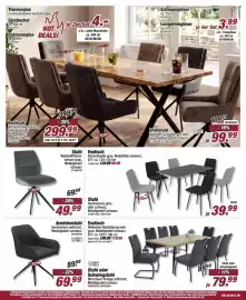 Poco Prospekt woche 42 Seite 5: Esstisch €89,99, Armlehnstuhl Samtvelours anthrazit, Metallgestell schwarz €69,99