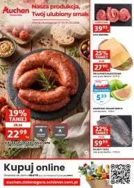 Auchan gazetka Strona 1: Ser Alpener Włoszczowa €27,90, Halibut Tusza €59,99