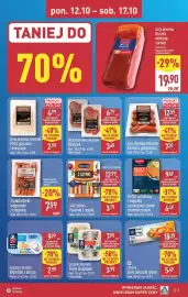 ALDI gazetka | ALDI Pełna oferta od poniedziałku 12.10 do soboty 17.10 Strona 13: Frankfurterki wieprzowe z ciełeciną €7,99