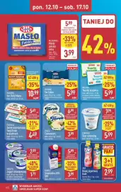 ALDI gazetka tydzień 42 Strona 18: MILSANI Twaróg krajanka €5,99, Serek śmietankowy Twój Smak €4,49