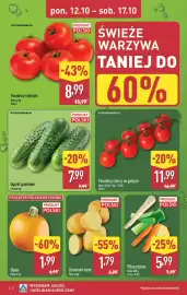 ALDI gazetka | ALDI Pełna oferta od poniedziałku 12.10 do soboty 17.10 Strona 2: Ogórki gruntowe €7,99