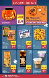 ALDI gazetka tydzień 42 Strona 24: Dynia Halloweenowa €19,99, BACK FAMILY Posypki dekoracyjne €7,99